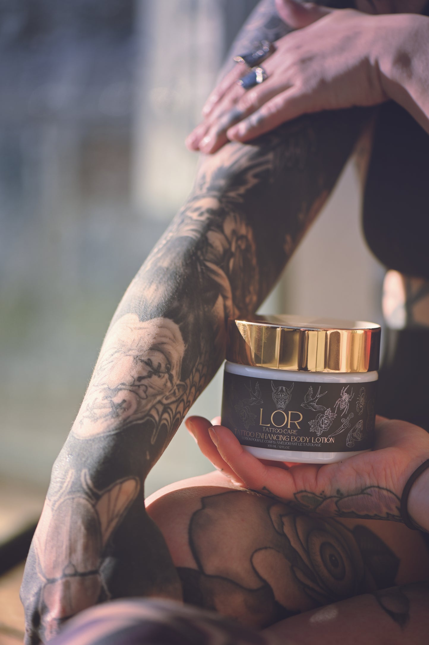 Lotion pour le corps améliorant le tatouage